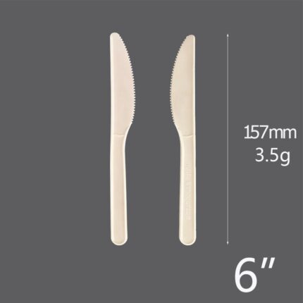 6inch-100%-compostable-PLA-knife-for-food-service