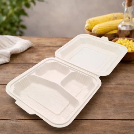 9-Inch-Three-Compartment-Biodegradable-Container