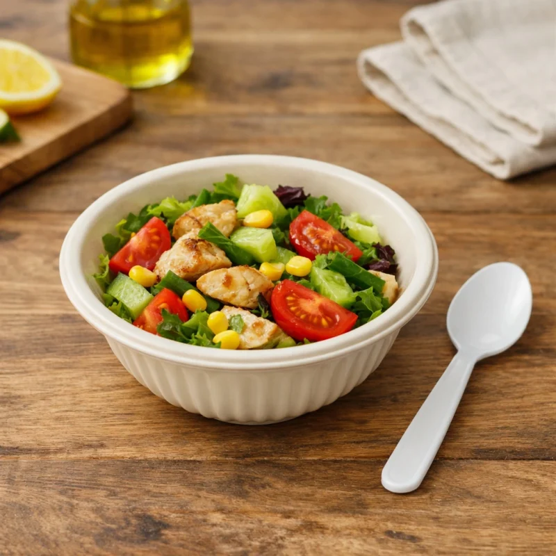 eco-friendly airline tableware made from cornstarch