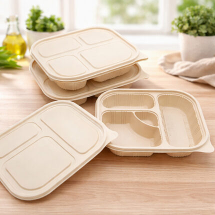 Cornstarch Compartment Takeaway Containers