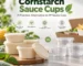 Cornstarch sauce cups with lids for wholesale